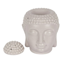 Load image into Gallery viewer, Large Grey Buddha Head Oil Burner and Wax Warmer