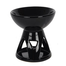 Load image into Gallery viewer, Black Deep Bowl Oil Burner and Wax Warmer
