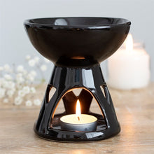 Load image into Gallery viewer, Black Deep Bowl Oil Burner and Wax Warmer