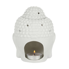 Load image into Gallery viewer, White Buddha Head Oil Burner