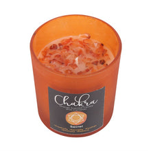 Load image into Gallery viewer, Sacral Chakra Orange Crystal Chip Candle
