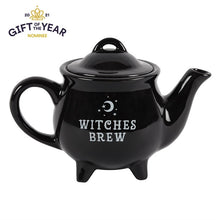 Load image into Gallery viewer, Witches Brew Black Ceramic Tea Pot