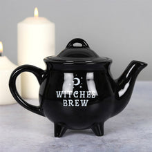 Load image into Gallery viewer, Witches Brew Black Ceramic Tea Pot