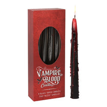 Load image into Gallery viewer, *Set of 8 Vampire Blood Wax Taper Unscented Candles (4/12)