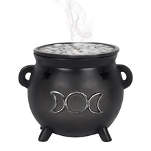 Load image into Gallery viewer, Triple Moon Cauldron Incense Cone Holder