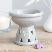 Load image into Gallery viewer, Grey Deep Bowl Oil Burner and Wax Warmer