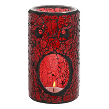 Load image into Gallery viewer, Red Pillar Crackle Glass Oil Burner and Wax Warmer