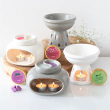 Load image into Gallery viewer, Off White Deep Bowl Oil Burner and Wax Warmer