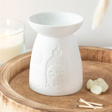 Load image into Gallery viewer, White Ceramic Buddha Face Oil Burner and Wax Warmer