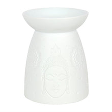 Load image into Gallery viewer, White Ceramic Buddha Face Oil Burner and Wax Warmer