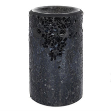 Load image into Gallery viewer, Black Crackle Glass Pillar Oil Burner and Wax Warmer