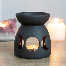 Load image into Gallery viewer, Black Triple Moon Cut Out Oil Burner