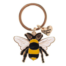 Load image into Gallery viewer, Queen Bee Enamel Keyring
