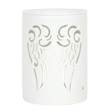 Load image into Gallery viewer, White Angel Wings Cut Out Oil Burner