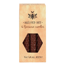 Load image into Gallery viewer, Set of 6 Brown Beeswax Spell Candles