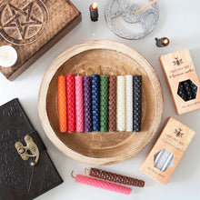 Load image into Gallery viewer, Set of 6 Brown Beeswax Spell Candles