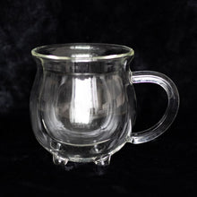 Load image into Gallery viewer, Clear Double Walled Glass Cauldron Mug