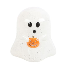 Load image into Gallery viewer, Ghost Shaped Tealight Candle Holder with Pumpkin