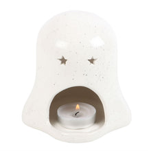 Load image into Gallery viewer, Ghost Shaped Tealight Candle Holder with Pumpkin