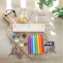 Load image into Gallery viewer, Chakra Energy Candle and Crystal Gift Set