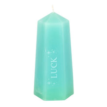 Load image into Gallery viewer, Luck Crystal Candle with Rough Green Aventurine