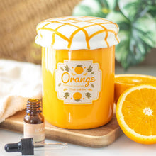 Load image into Gallery viewer, Orange Marmalade Jar Oil Burner and Wax Warmer