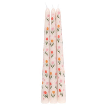 Load image into Gallery viewer, Set of 3 Tulip Print Taper Candles