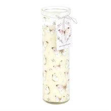 Load image into Gallery viewer, White Butterfly Print Vanilla Tube Candle