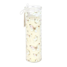 Load image into Gallery viewer, White Butterfly Print Vanilla Tube Candle
