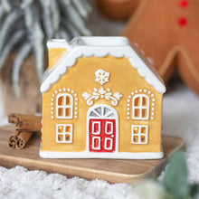 Load image into Gallery viewer, Candy Cane Gingerbread House Oil Burner and Wax Warmer