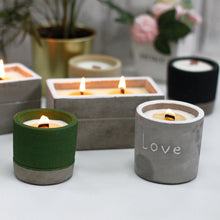 Load image into Gallery viewer, Large Concrete Candle - Patchouli & Dark Amber
