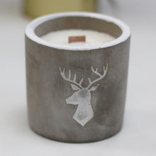 Load image into Gallery viewer, Concrete Candle - Stag Head - Whiskey & Woodsmoke