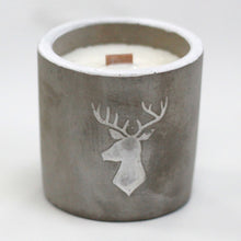 Load image into Gallery viewer, Concrete Candle - Stag Head - Whiskey & Woodsmoke