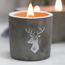 Load image into Gallery viewer, Concrete Candle - Stag Head - Whiskey & Woodsmoke
