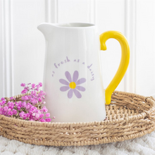 Load image into Gallery viewer, Fresh as a Daisy Ceramic Flower Jug