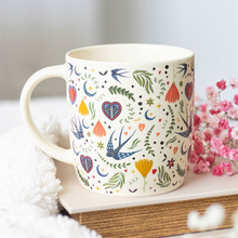 Load image into Gallery viewer, Cream Midnight Bloom Print Mug