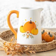 Load image into Gallery viewer, Autumn Pumpkin Ceramic Flower Jug