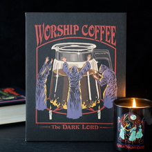 Load image into Gallery viewer, 19x25cm Worship Coffee Canvas Plaque by Steven Rhodes
