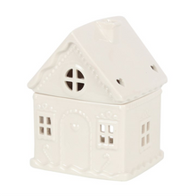 Load image into Gallery viewer, *White Gingerbread House Ceramic Oil Burner (4/20)