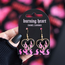 Load image into Gallery viewer, Burning Heart Earrings