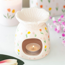 Load image into Gallery viewer, Tulip Print Oil Burner and Wax Warmer