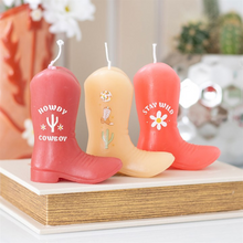 Load image into Gallery viewer, Set of 3 Cowboy Boot Candles