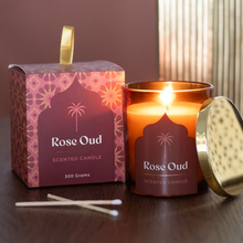 Load image into Gallery viewer, Arabian Nights Rose Oud Scented Candle
