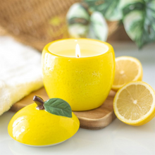 Load image into Gallery viewer, Lemon Shaped Candle Jar