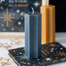 Load image into Gallery viewer, Navy Starry Night Star Shaped Taper Candle