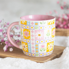 Load image into Gallery viewer, Floral Patchwork Print Mug