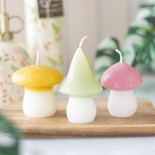 Load image into Gallery viewer, Set of 3 Pastel Mushroom Candles