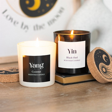 Load image into Gallery viewer, Set of 2 Yin Yang Black Oud and Coconut Candles