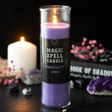 Load image into Gallery viewer, Prosperity Lavender Magic Spell Tube Candle