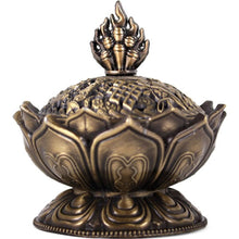 Load image into Gallery viewer, Metal Lotus Incense Cone Holder